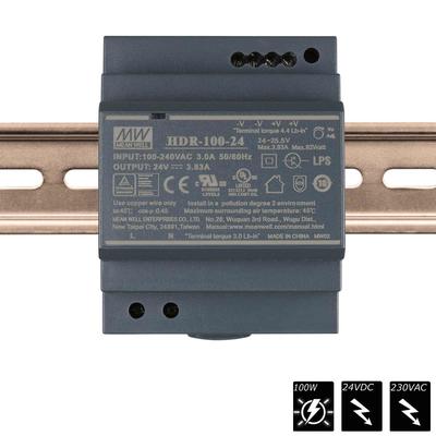 MEAN WELL SCHALTNETZTEIL DIN RAIL 24 VDC - 100 Watt