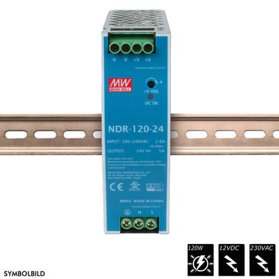 MEAN WELL SCHALTNETZTEIL DIN RAIL PLUS 12 VDC - 120 Watt