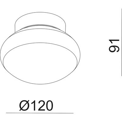 MAORA 120 - IP44, 230VAC, 3000°K, TRIAC, weiss