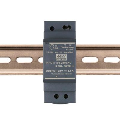 MEAN WELL SCHALTNETZTEIL DIN RAIL HDR 24 VDC - 15 Watt