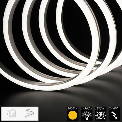 NEON FLEX 1616 SIDE 24V 15W WW per m
