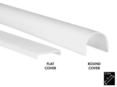 PLASTIC COVER O-LINE ROUND, FROST, 3m