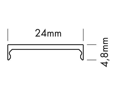 PLASTIC COVER O-LINE FLAT, FROST, 2m