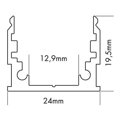 ALU PROFILE O-LINE STANDARD weiss 2m