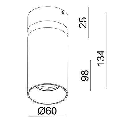 VISION - ORIENT 1 ROUND GU10, schwarz, 230VAC, ohne Lampe