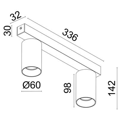 VISION - ORIENT 2 GU10, white, 230VAC, 2700°K