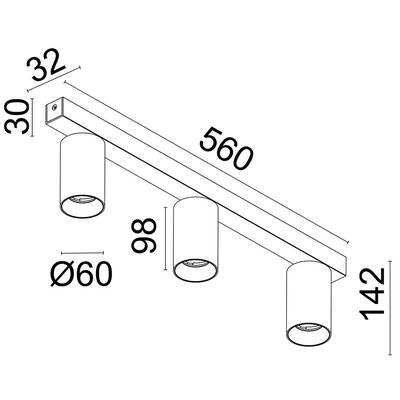 VISION - ORIENT 3 ROUND GU10, weiss, 230VAC, 3000°K
