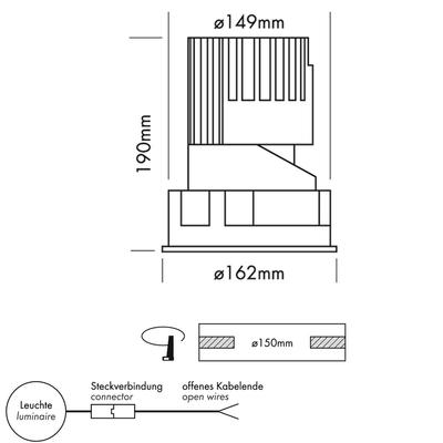 PERFORMANCE L STD SPOT FIXED round, Refl. silber, 50°, NW