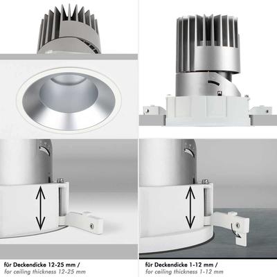 PERFORMANCE L STD SPOT FIXED round, Refl. silber, 50°, NW