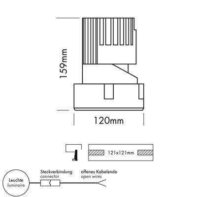 PERFORMANCE M TRIML SPOT FIXED square, Refl. silber, 40°, WW