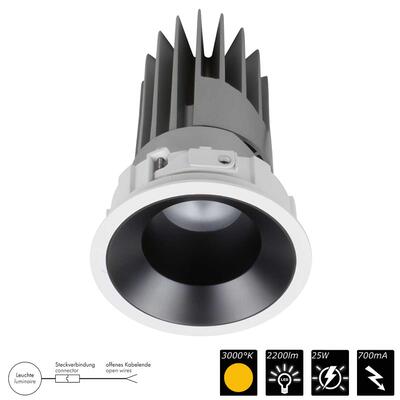 PERFORMANCE S POWER STD SPOT FIXED round, Refl. schwarz, 40°, WW