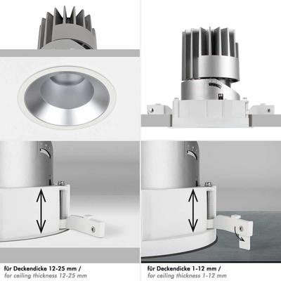 PERFORMANCE S STD SPOT FIXED round, Refl. silber, 40°, SWW