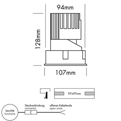 PERFORMANCE S STD SPOT FIXED square, Refl. gold, 30°, SWW