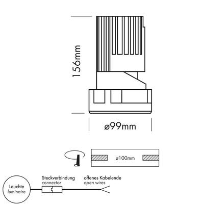 PERFORMANCE S POWER TRIML SPOT FIXED round, Refl. spiegelnd, 40°, WW