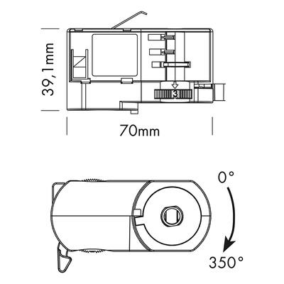 MULTIADAPTER für 3-PHASEN STROMSCHIENEN, weiss