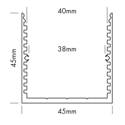 ALU PROFILE PS-LINE STANDARD silber 5m