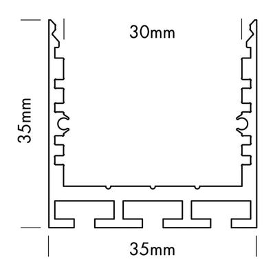 ALU PROFILE SQ-LINE STANDARD 24 black 3m