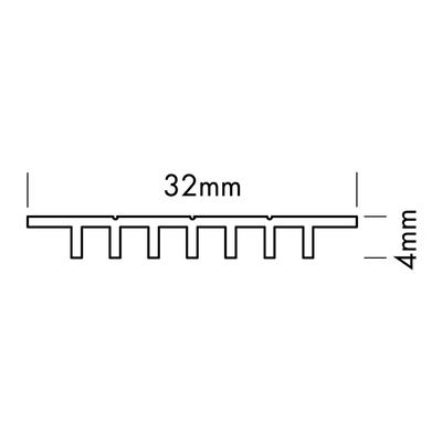 ALU BASE SQ-LINE HSB silber 2m