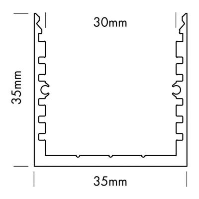 ALU PROFILE SQ-LINE STANDARD schwarz 3m