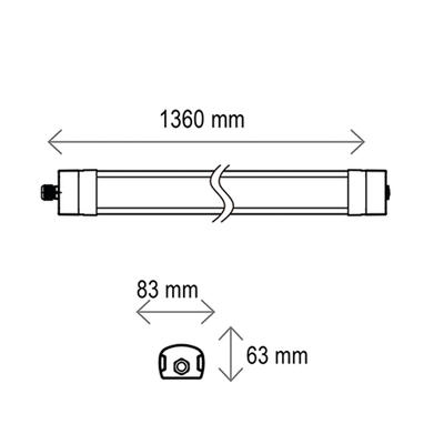 QUICK CONNECT 120 SENSOR, 36W, 3000°K/ 4000°K/ 5000°K, IP66, 1.36m