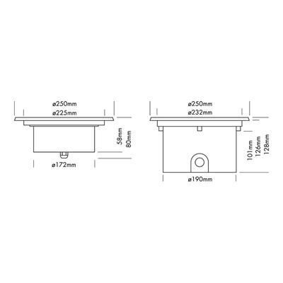 REC IP68 LIGHT 18x 2 Watt MONO 45°, WW