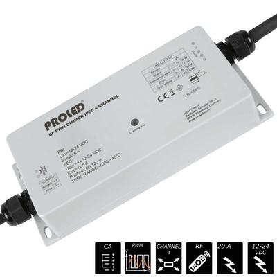 RF PWM DIMMER IP65 4x 5A