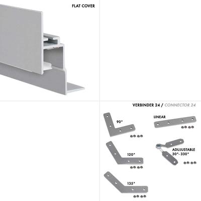 ALU PROFILE S-LINE CEILING 24 weiss 3m