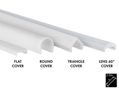 PLASTIC COVER S-LINE ROUND, CLEAR, 2m