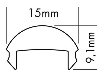 PLASTIC COVER S-LINE, LENS 60°, CLEAR, 3m