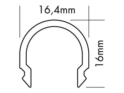 PLASTIC COVER S-LINE ROUND, CLEAR, 2m