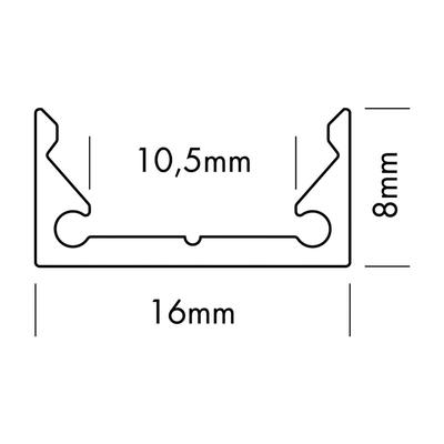 ALU PROFILE S-LINE CURVE silber 2m