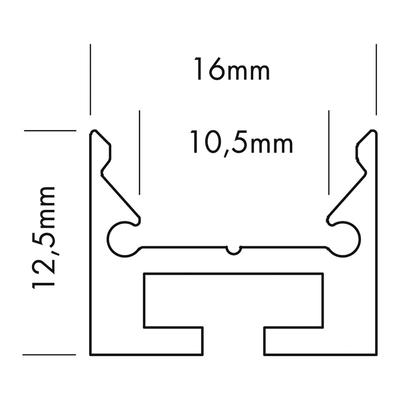 ALU PROFILE S-LINE LOW 24 weiss 2m