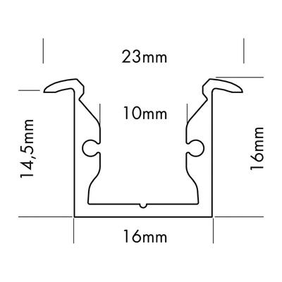 ALU PROFILE S-LINE REC silber 5m