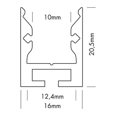 ALU PROFILE S-LINE STANDARD 24 silber 5m