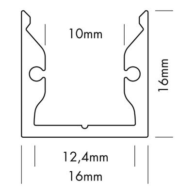 ALU PROFILE S-LINE STANDARD weiss 3m