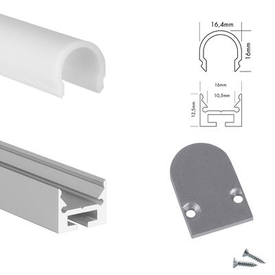 SET S-LINE LOW 24 ALU - COVER ROUND FROST - 2m