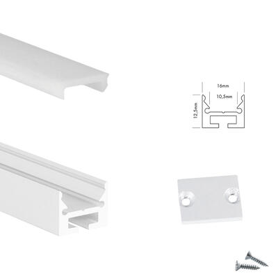 SET S-LINE LOW 24 WEISS - COVER FLAT OPAL - 2m