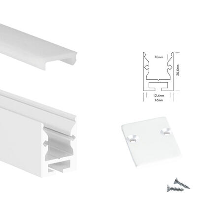 SET S-LINE STANDARD 24 WHITE - COVER FLAT OPAL - 2m