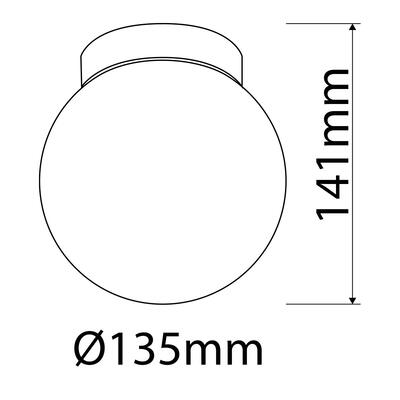 LAVILLA - SFERIA 135, IP44, weiss, 230VAC, 3000°K