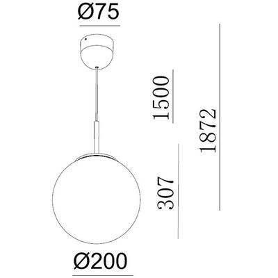 LAVILLA - SFERIA S 200, IP40, weiss, 230VAC, 2700°K