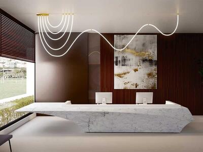 OPAL SHAPE QUINTOPUS LINEAR CEILING, gold