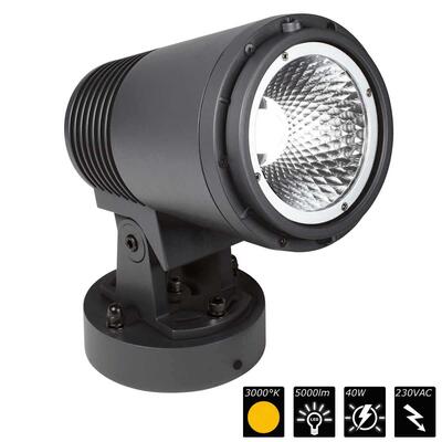 SPOT LIGHT IP65 ARC COB XL, WW, schwarz