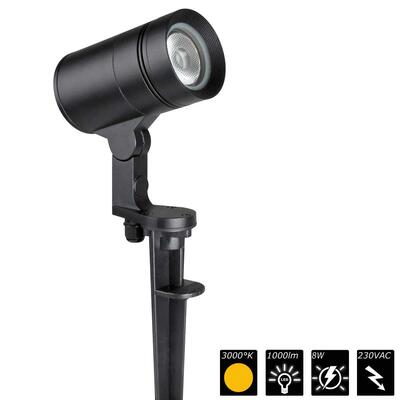 SPOT LIGHT IP65 GARDEN COB8 MONO, 230 VAC, WW