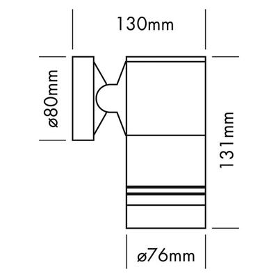 SPOT LIGHT IP65 WALL COB8 MONO CW