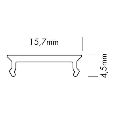 PLASTIC COVER SU-LINE FLAT, MILKY (OPAL), 3m