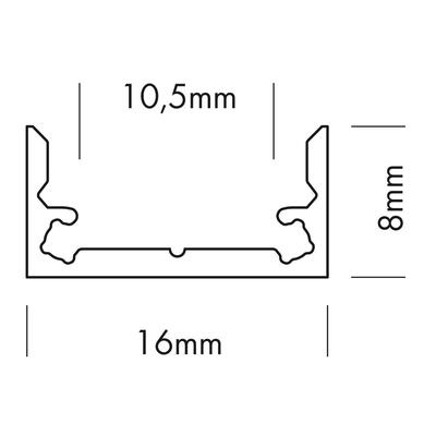 ALU PROFILE SU-LINE LOW schwarz 3m