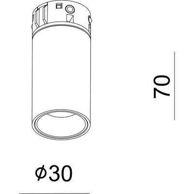 ELEGIA MODUL, 2700°K, 7W, 36°, TRIAC, schwarz