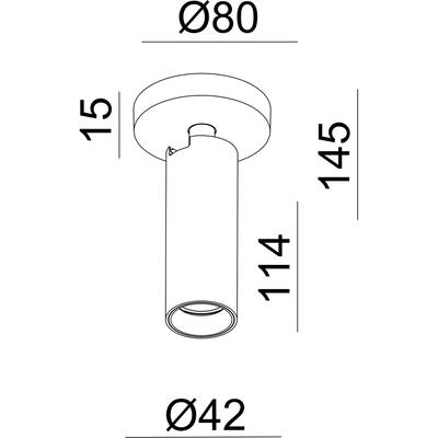 ELIVA - 1 ROUND GU10, 2700°K W, schwarz/LED