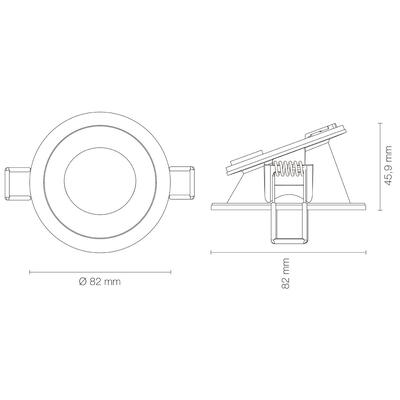 EUROPOLE LED'UP UNIVERSAL ESTHET+ ASYM RING SQUARE S/G