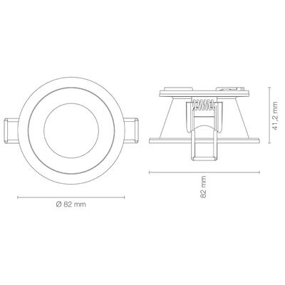 EUROPOLE LED'UP UNIVERSAL ESTHET RING RUND SCHWARZ